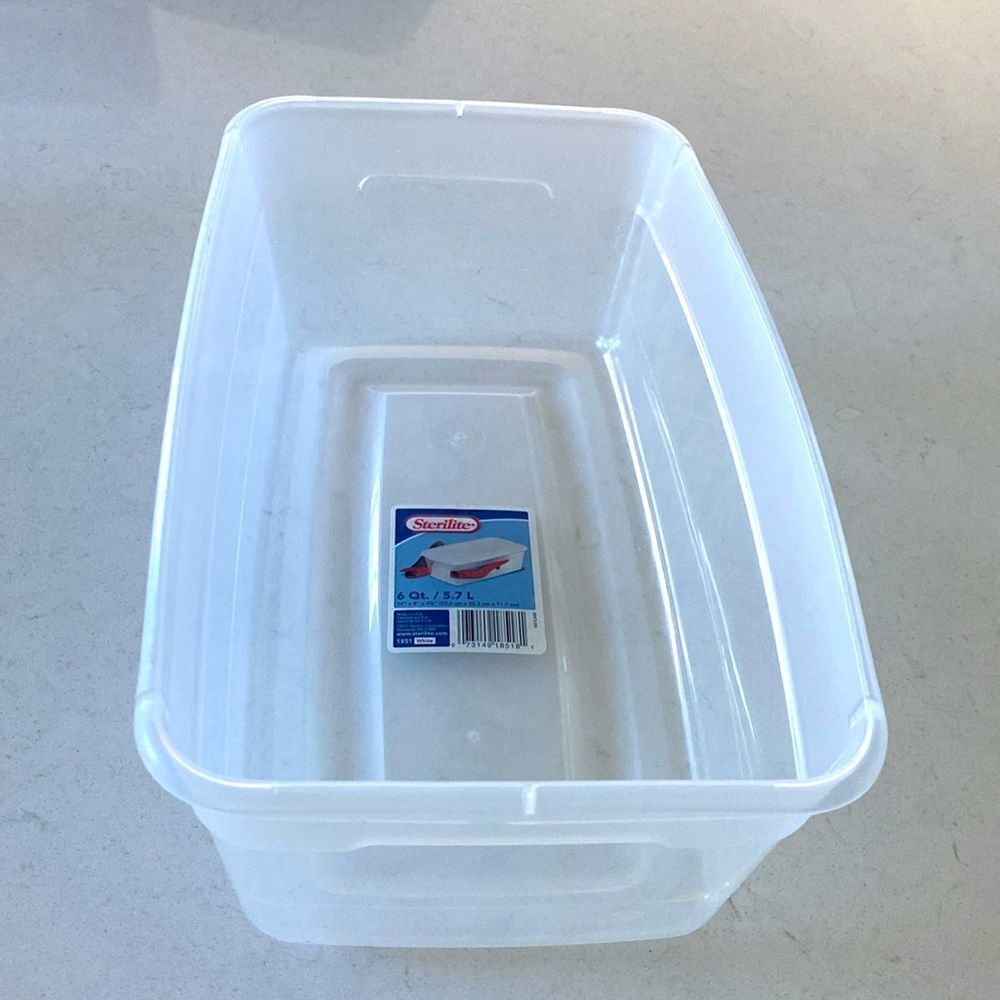 White Storage Container 13x8in